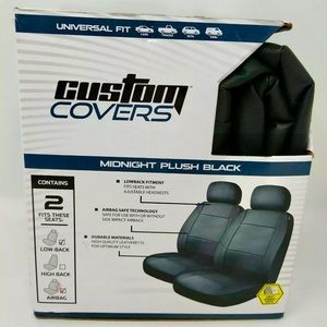 Custom covers Faux Leather Universal Seat Cover Set of 2.